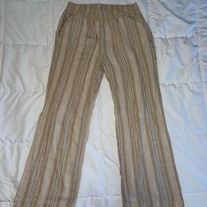 Mid Rise Boho Linen Style Pants
